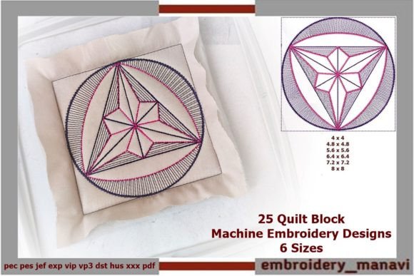 25 Quilt Block Embroidery Design Review