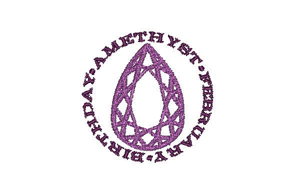 Amethyst Faceted Pear February Birthday