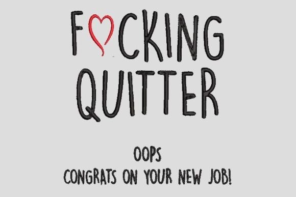 Congrats on Your New Job Embroidery Review