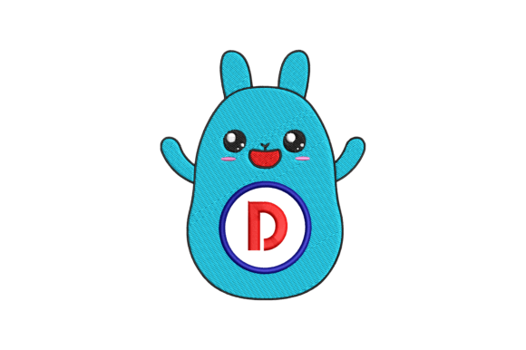 Cute Rabbit Letter D Embroidery Review