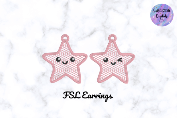 Cute Starfish FSL Earrings: A Must-Try Embroidery Design for Craft Fairs