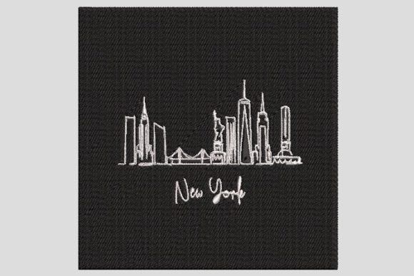 New York Embroidery Design: A Stylish City Silhouette for Real Projects