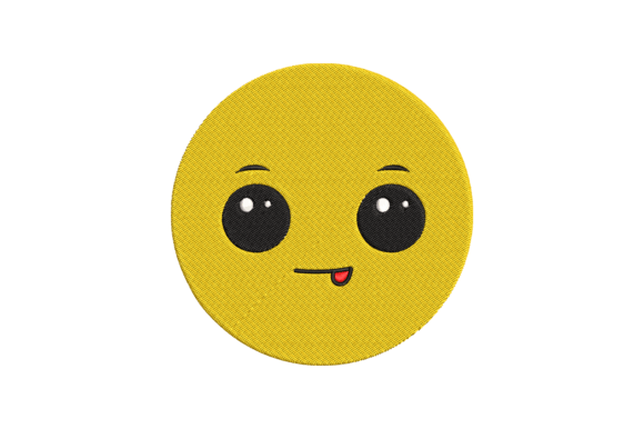 Tongue Out Emoji Embroidery: A Playful Design for Craft Fair Success